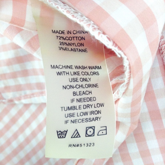 VINCE CAMUTO Gingham Cuffed Sleeve Blouse - Picture 8 of 8